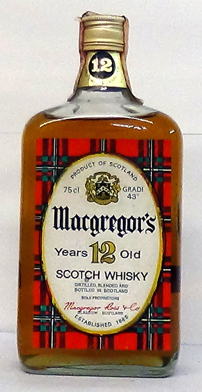 1970s Macgregor’s 12 Year Old Scotch
