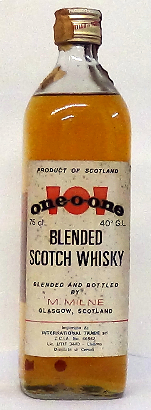 1970s One - o - One Blended Scotch
