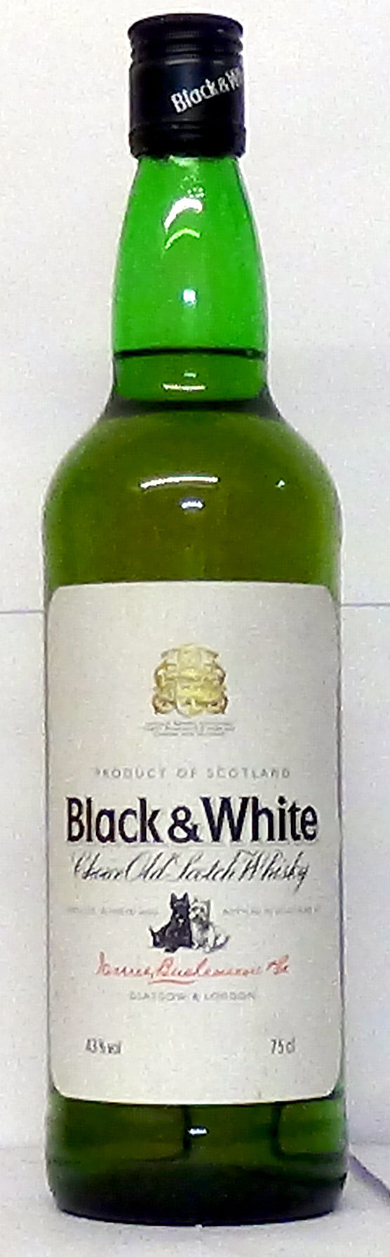 1980’s Black & White Choice Old Scotch Whiskey 43% Abv