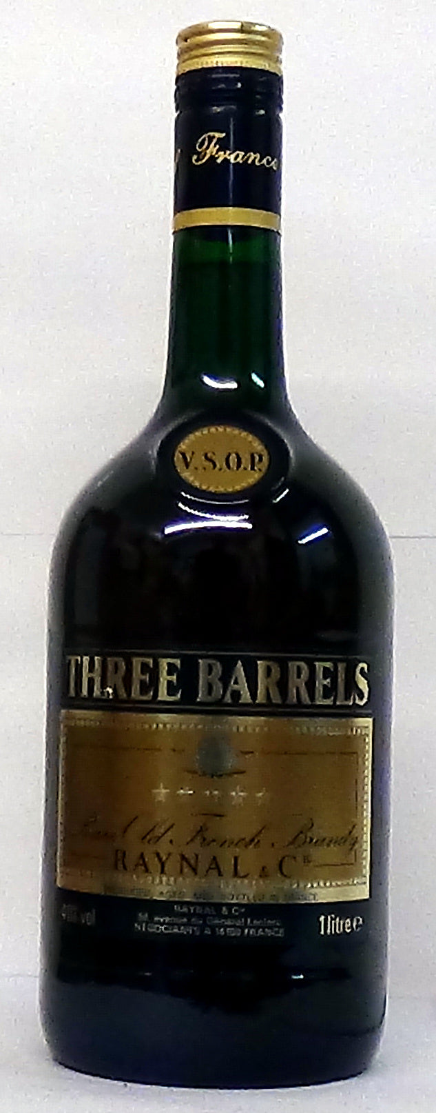 1980s Three Barrels VSOP Rare Old French Brandy