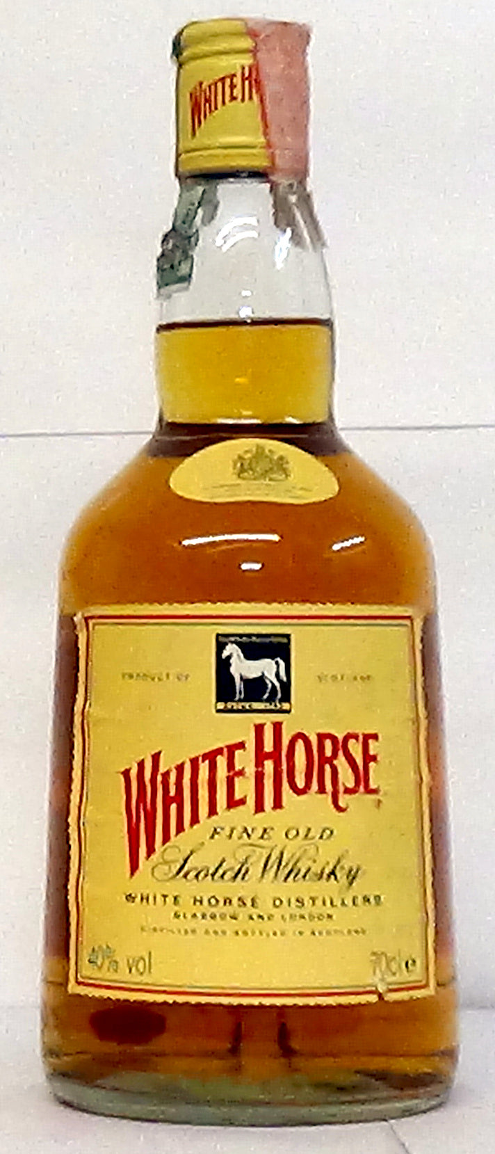 1980s White Horse Scotch Whisky Stumpy Bottle