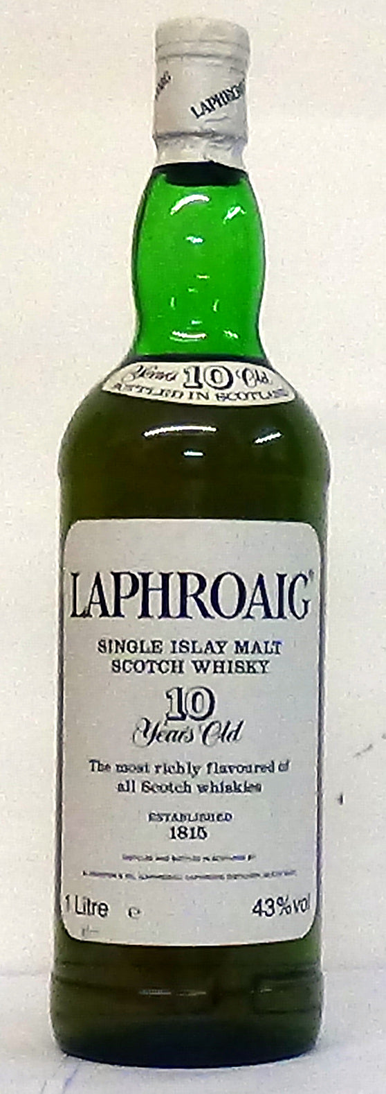 1990s Laphroaig 10 Year Old Pre Royal Warrant Scotch Whisky 75cl 40% ABV