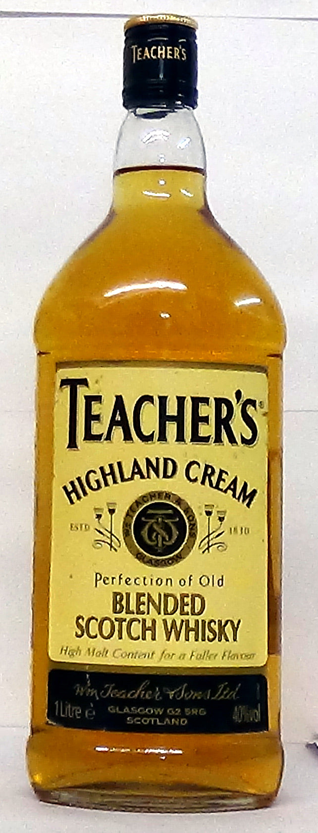 1990s Mid Teachers Highland Cream 1 litre