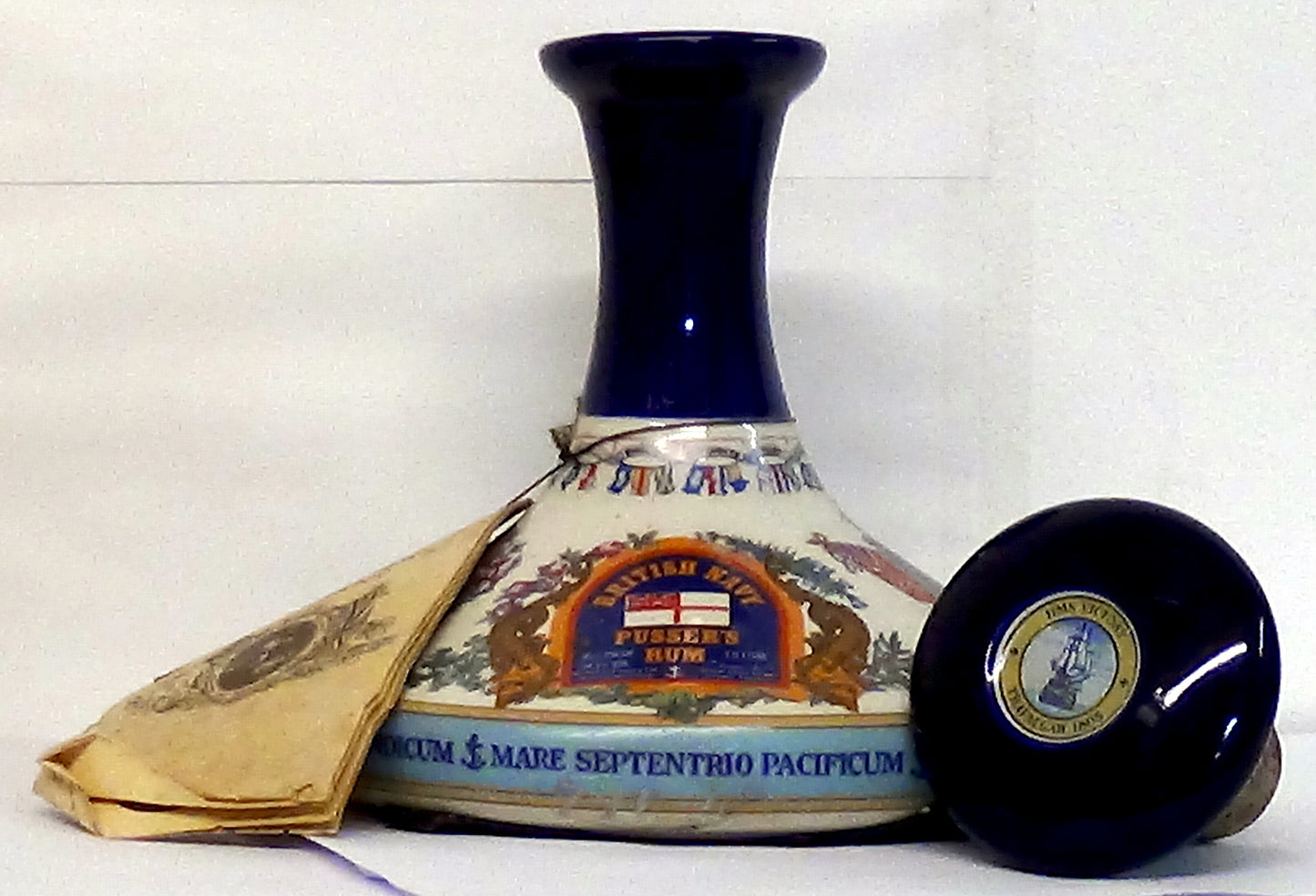 British Navy Pusser’s Rum Traditional Toasts 1 Litre Wade Decanter 54.4% NO PHOTO