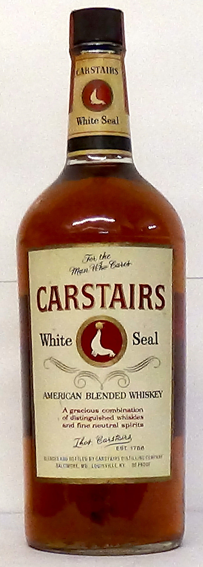 Carstairs White Seal American Blended Whiskey Imperial Quart