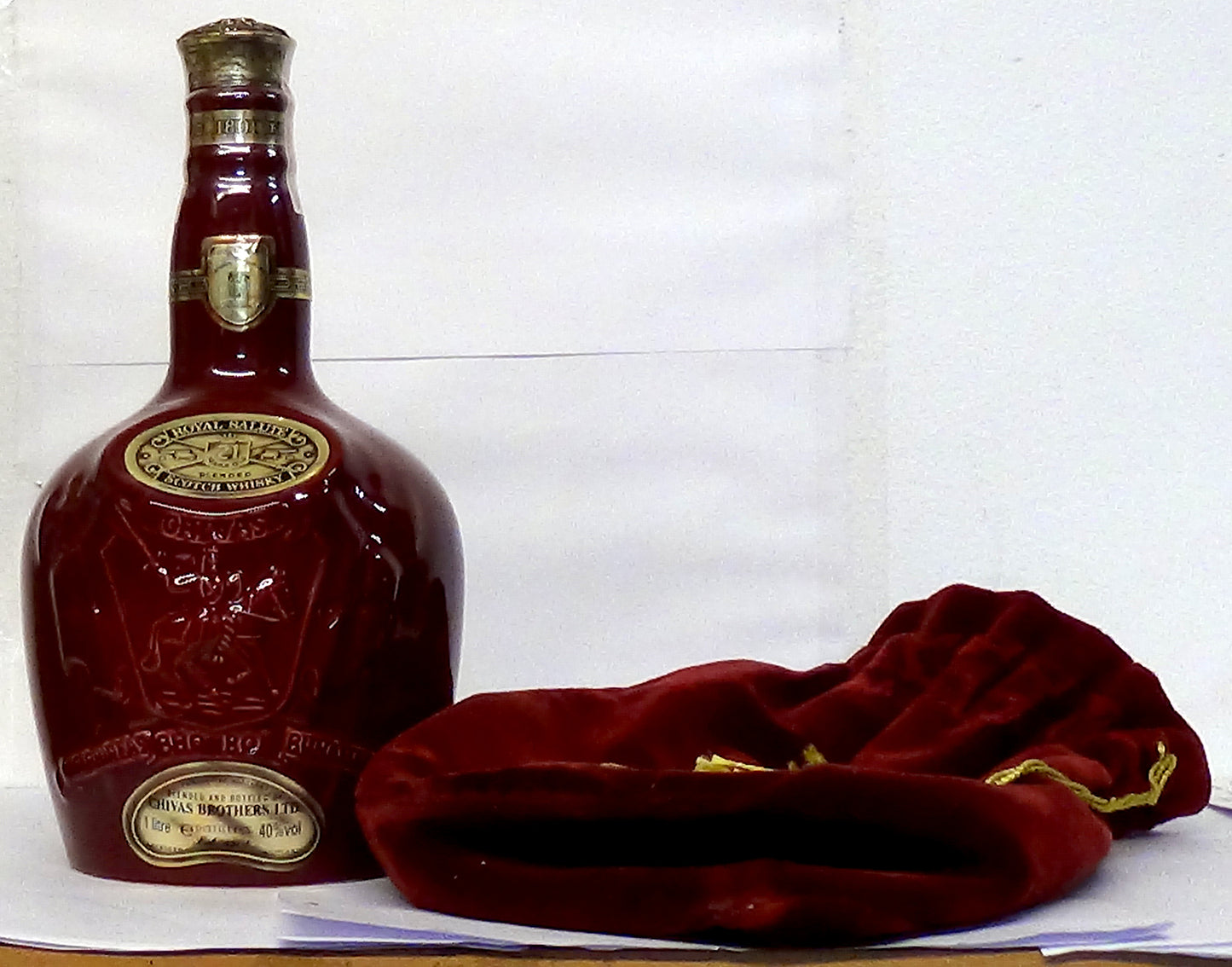 Chivas Royal Salute 21 Year Old Scotch Ruby Flagon 1990s 1 Litre
