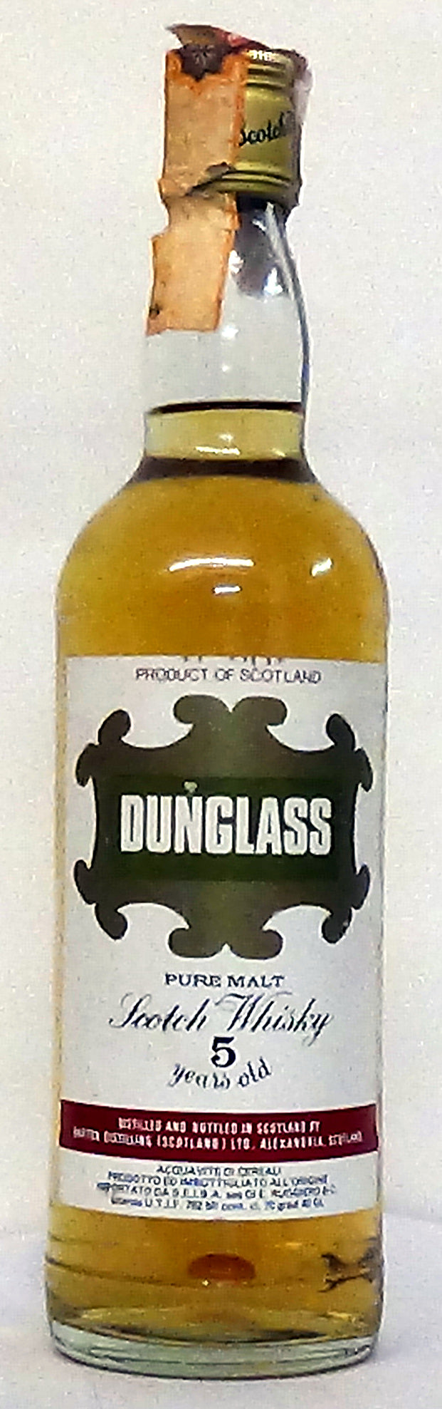 Dunglas Silent Pure Malt Scotch 1967 5 Year Old