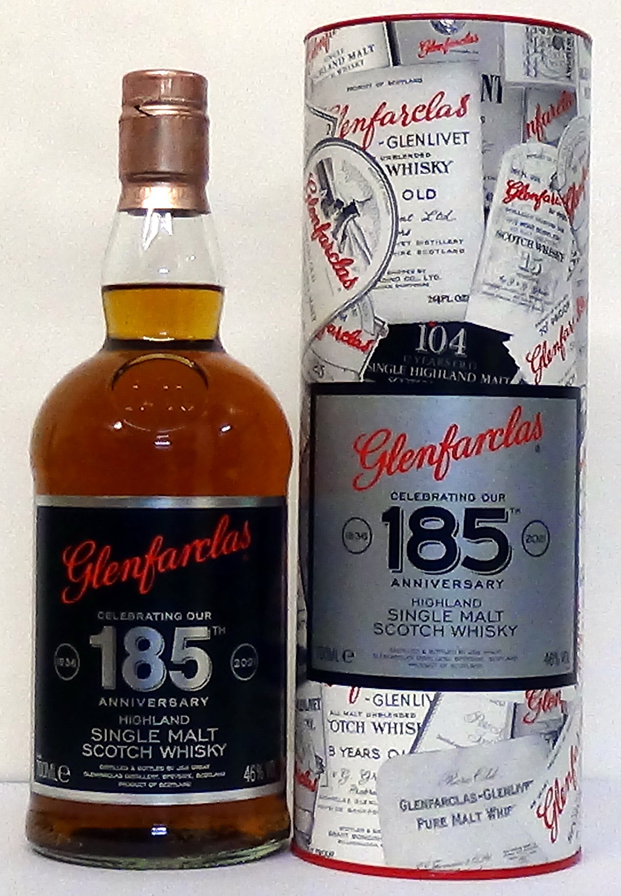 Glenfarclas 185th Anniversary Highland Single Malt Scotch Whisky, 46% vol,