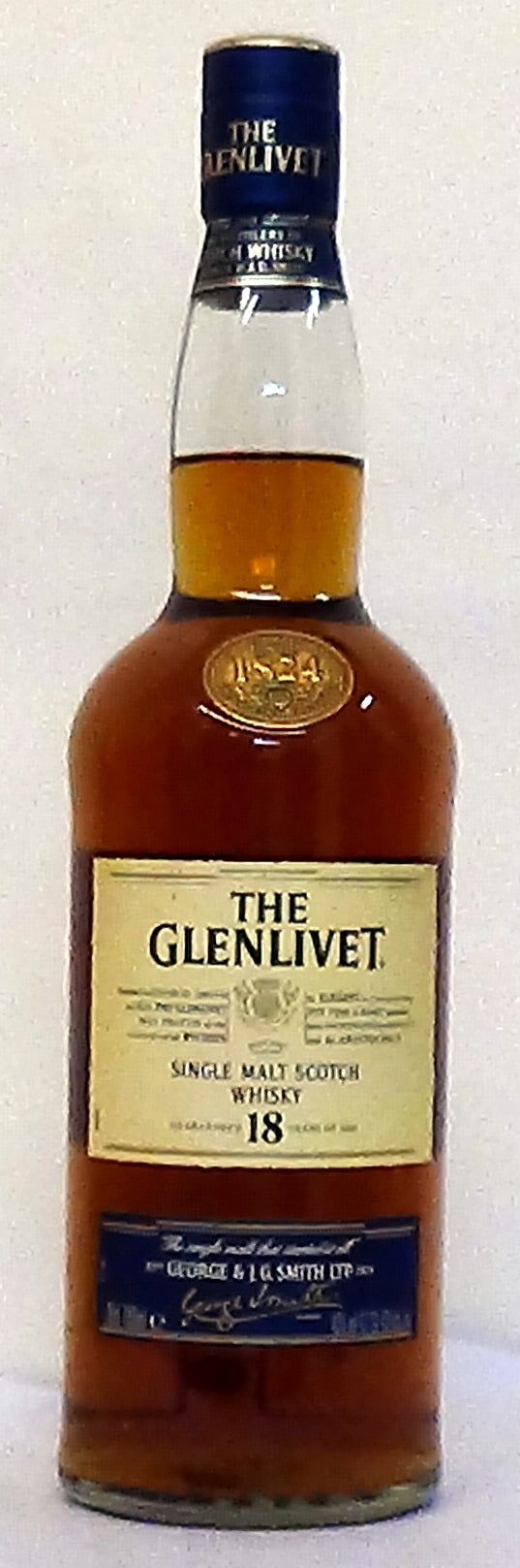 Glenlivet 18 Years Old Single Malt Scotch Whisky, 43% vol, 70 cl;