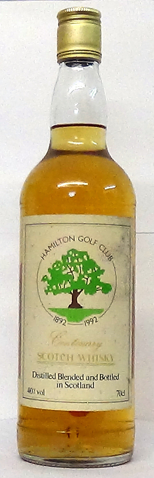 Hamilton Golf Club Centenary Scotch 1892 - 1992