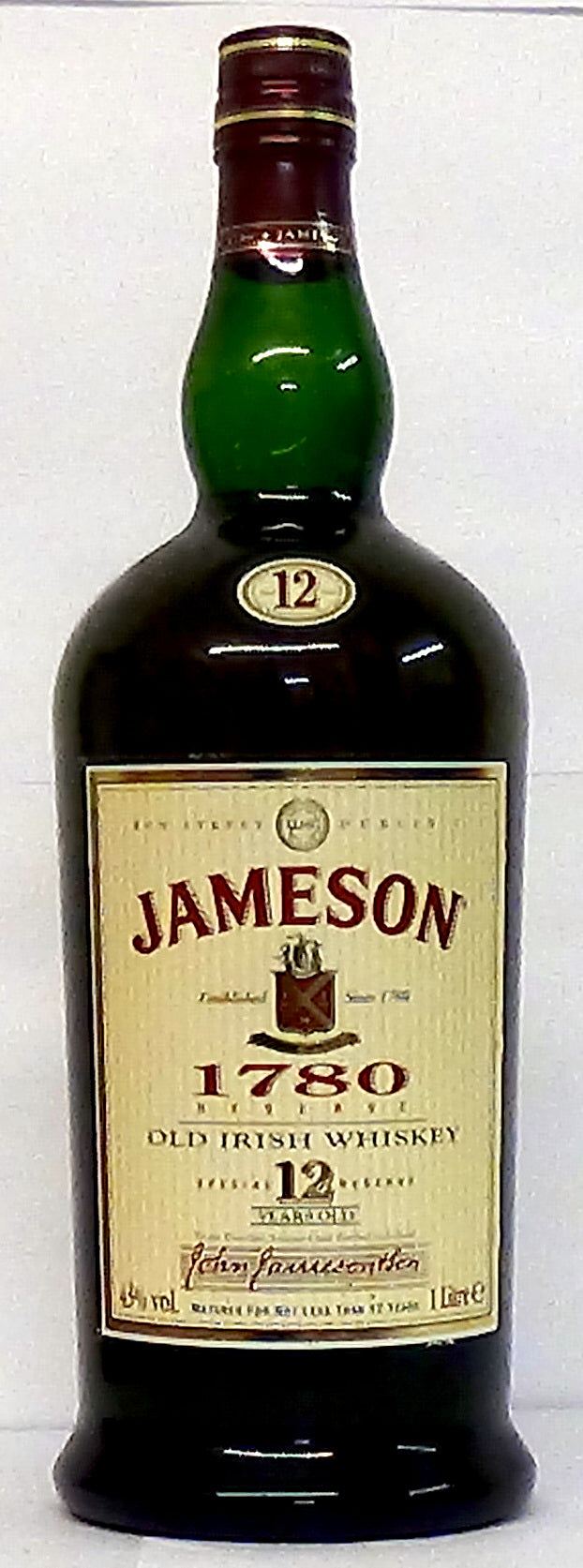 Jameson '1780' Special Reserve 12 Year Old 1 Litre 1980s