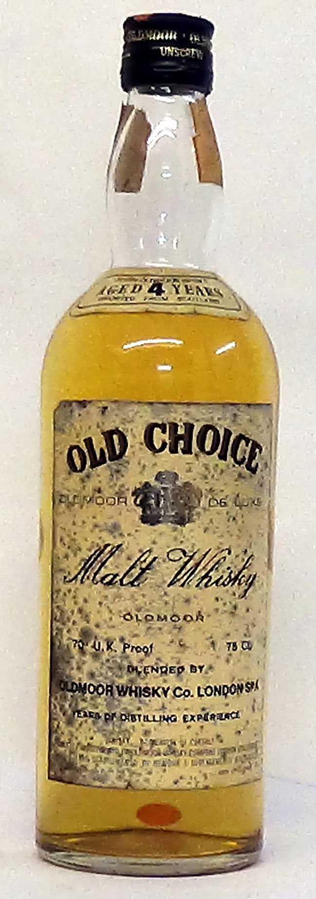 Oldmoor Whisky Company Old Choice 4 Year Old Whisky