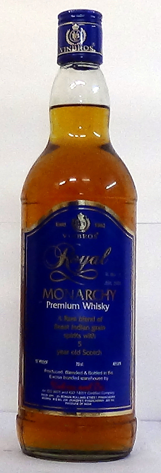 Royal Monarchy Premium Indian Whisky 5 Year Old