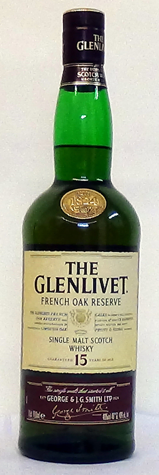 The Glenlivet 15 Years of Age French Oak Reserve Single Malt Scotch Whisky, 40% vol, 700ml;