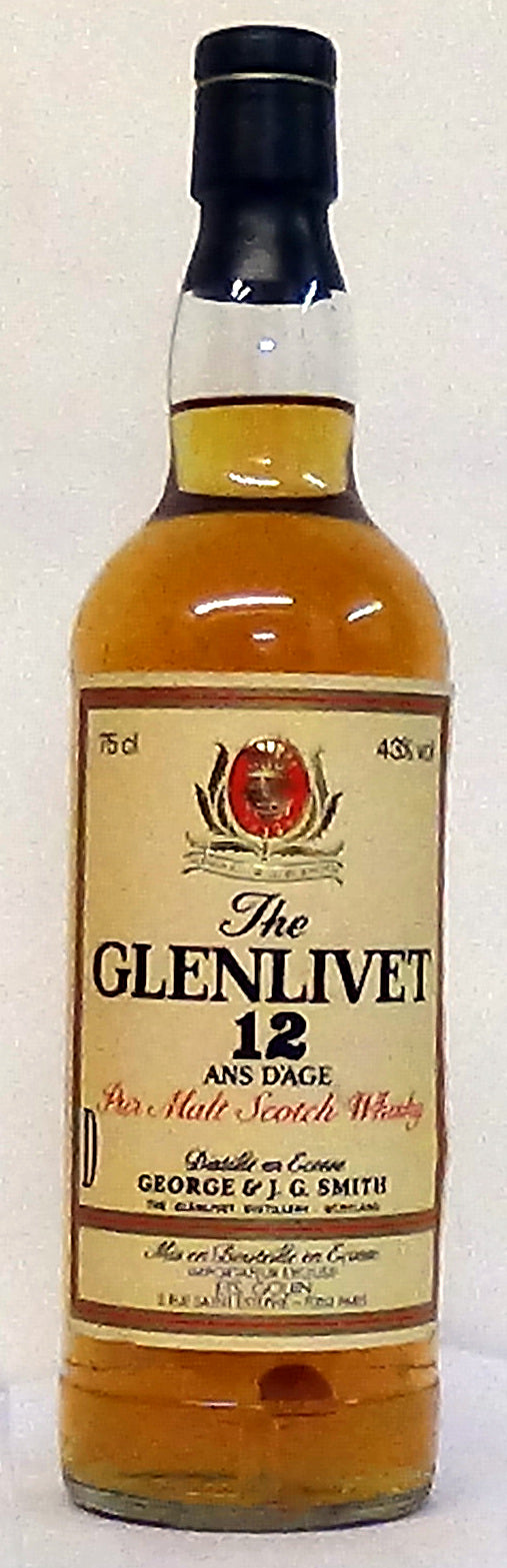 The Glenlivet George Smith's Original 1824 Pure Single Malt Scotch Whisky Aged 12 Only in Oak Casks, 40% vol, 700 ml;