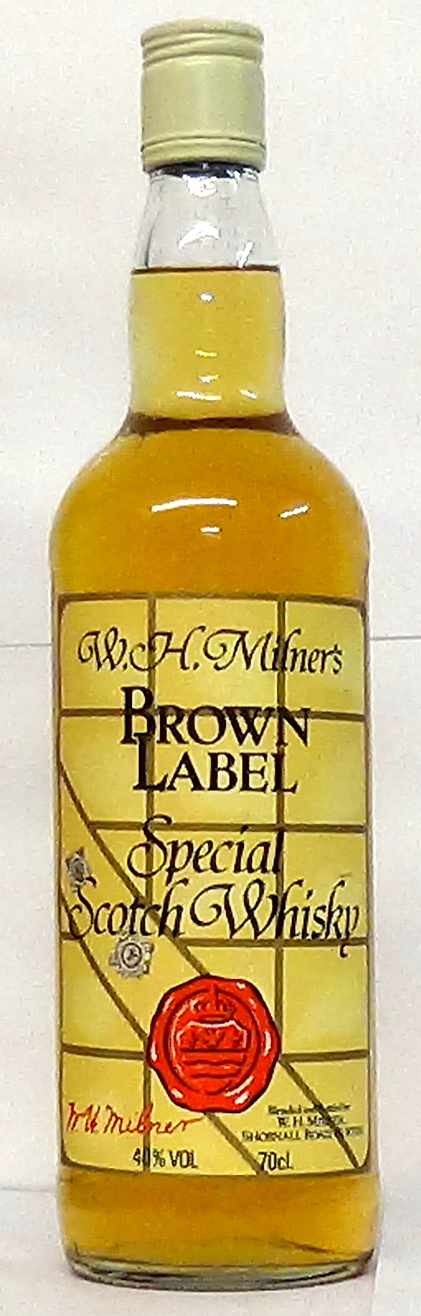 W. H. Milner’s Brown Label Scotch Whisky