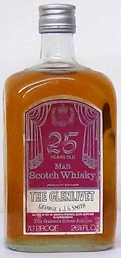 1952 - 1977 The Glenlivet 25 Year Old “ The Queen’s Silver Jubilee” -
