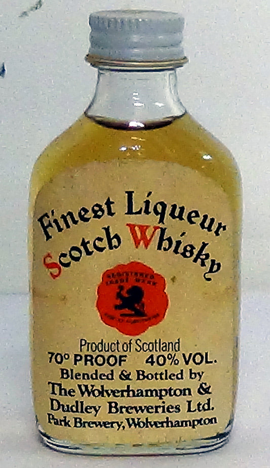 1970’s Wolverhampton & Dudley Breweries Ltd. Finest Liqueur Scotch Whisky 5cl