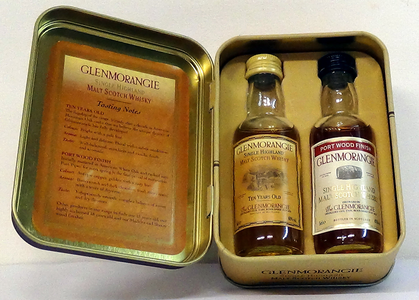 2000s Glenmorangie 10 year old 5cl 2000s Glenmorangie Portwood Finish 5cl
