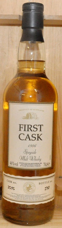 Glen Elgin - First Cask 1986 21 year old - Speyside- 46% vol - Whiskey