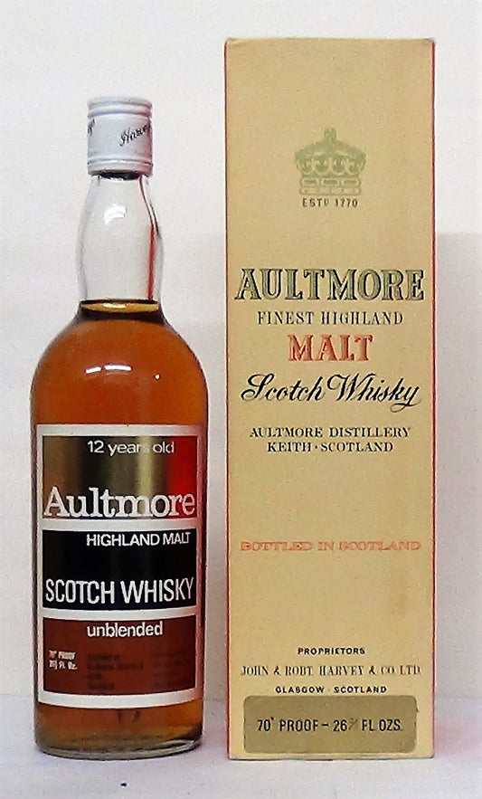 1960’s Aultmore 12 Year Old 26 2/3Fl Oz Highland Malt - Scottish Whisk