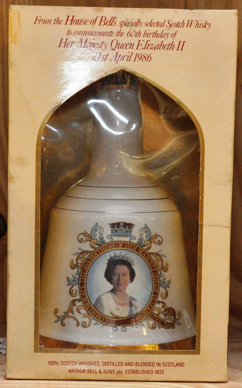 Bell's - Ceramic bell decanter - Blend - Queen's 60th 1986 - 750 ml -