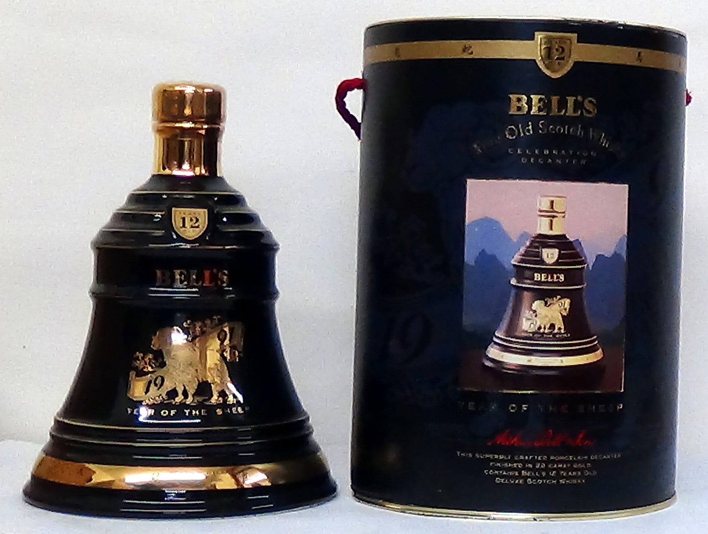 Bell's Ceramic Decanter Year of the sheep 1991 12 Year Old - Scottish