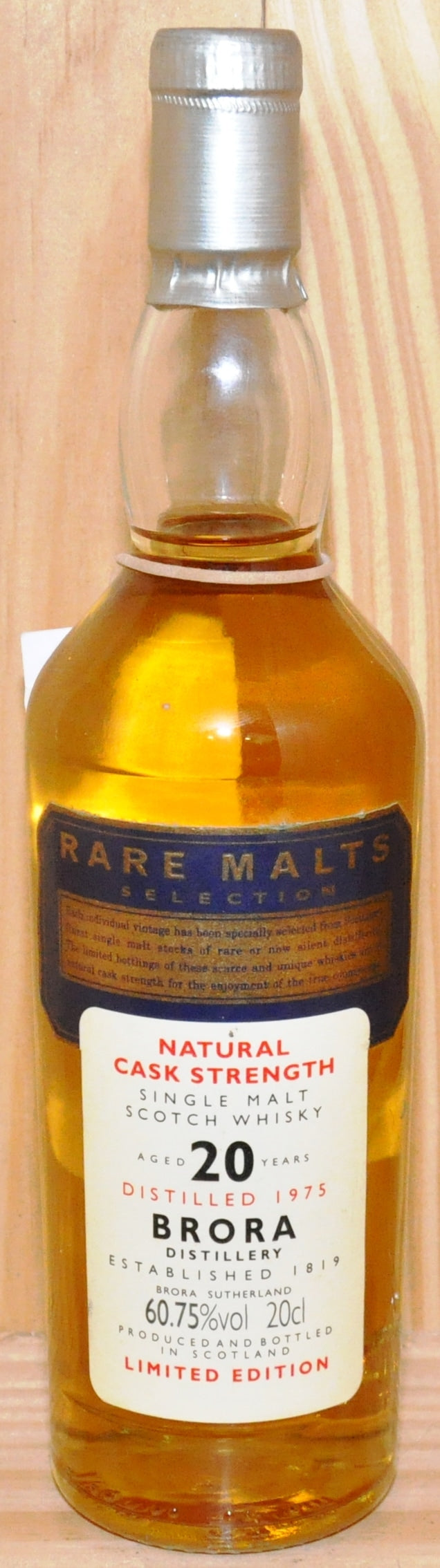 Brora - Rare Malts - N. Highland - 20 year old - 200ml - 60.75% vol -