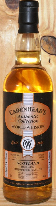 Cadenhead's - Cameronbridge - Single Grain - 1989 - 700ml - 64% vol -