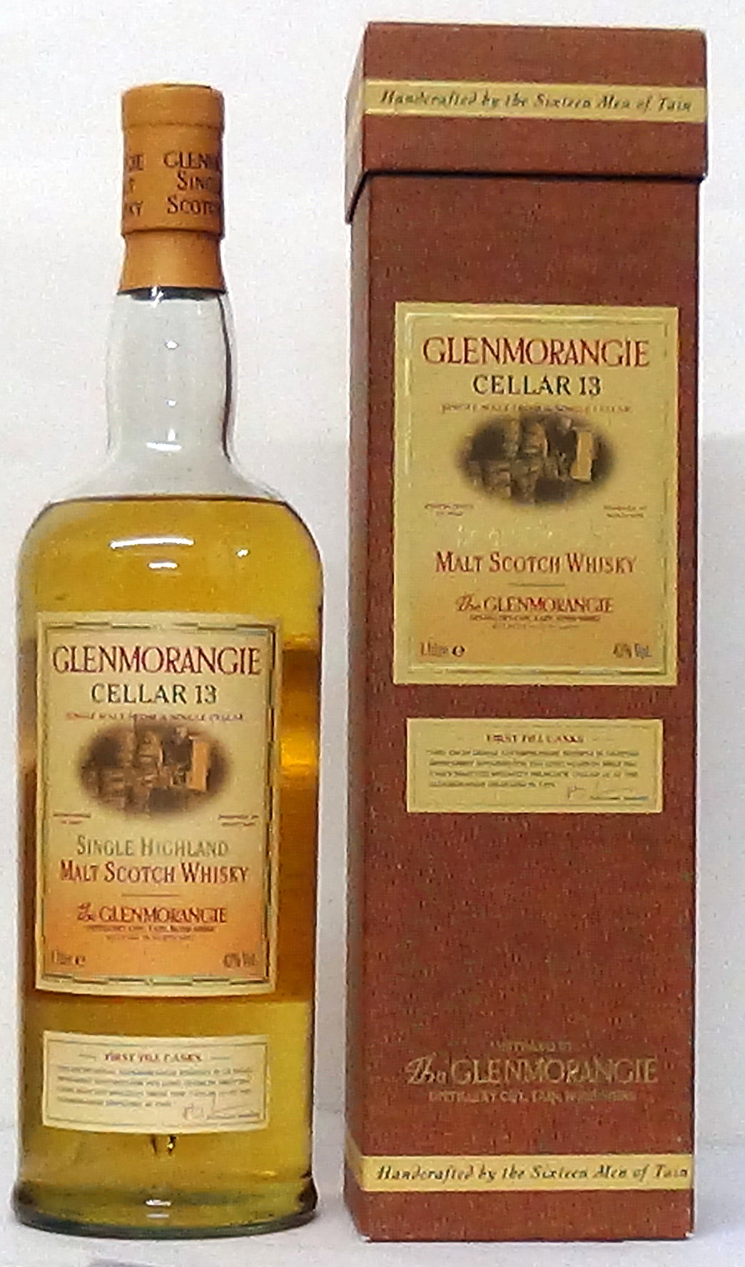 Glenmorangie Cellar 13, 1 Litre 43% abv, Capsule Damage, Mid Shoulder