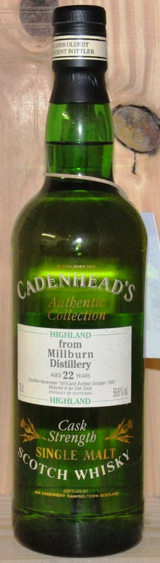 Cadenhead's - Millburn - 1974 - 22 year old - 59.8% vol. 70cl - Whiske