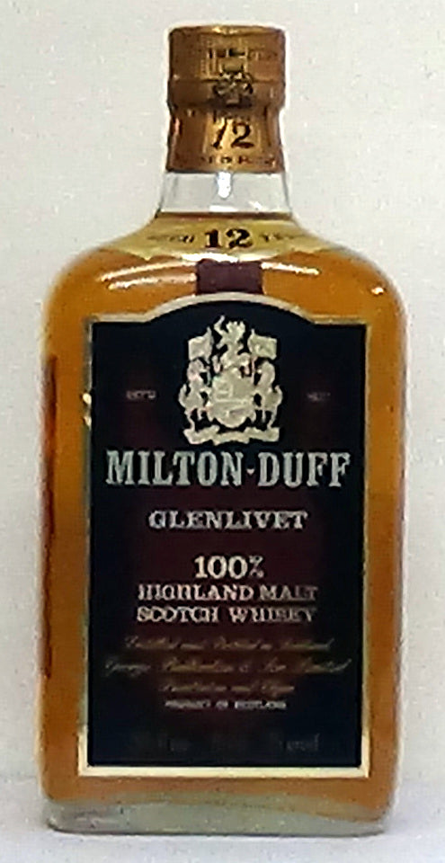 1960’s Milton - Duff Glenlivet 12 Year Old Highland Malt - Scottish Wh