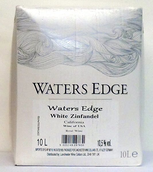 Waters Edge White Zinfandel Rose 10 Litre Bag in a Box 10.5% Abv California