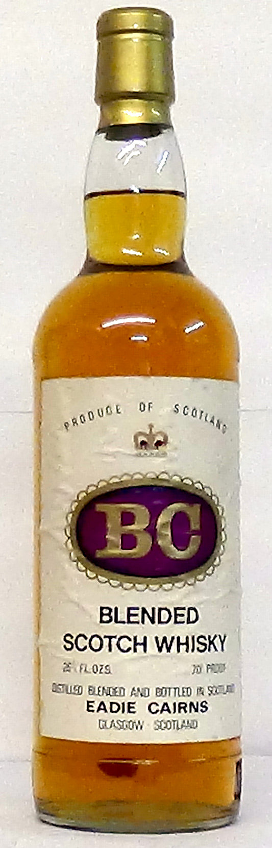 1960s BC Blended Scotch 26 ⅔ fl oz