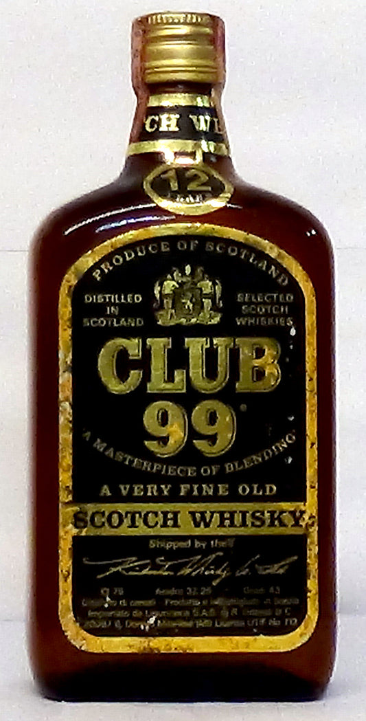 1970s Club 99 12 Year Old Fine Old Scotch Whisky