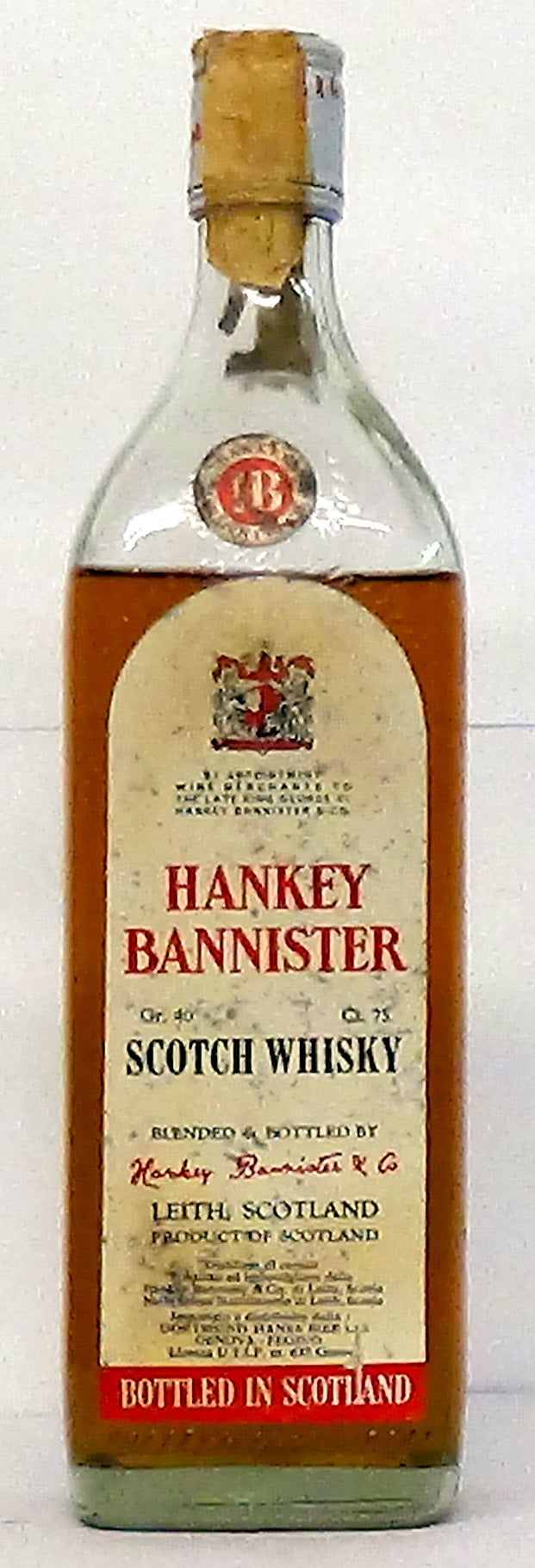1970s Hankey Bannister Scotch Whisky