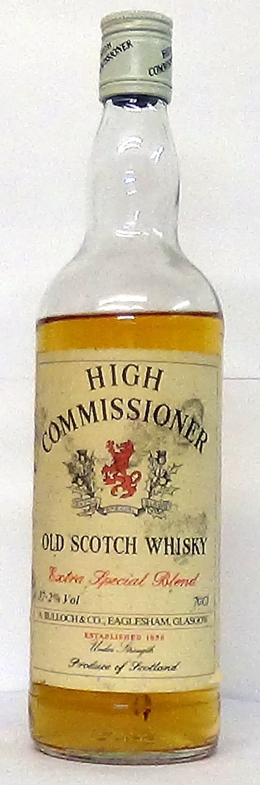 1970s High Commissioner Old Scotch Whisky Under Strength 37.2% Abv