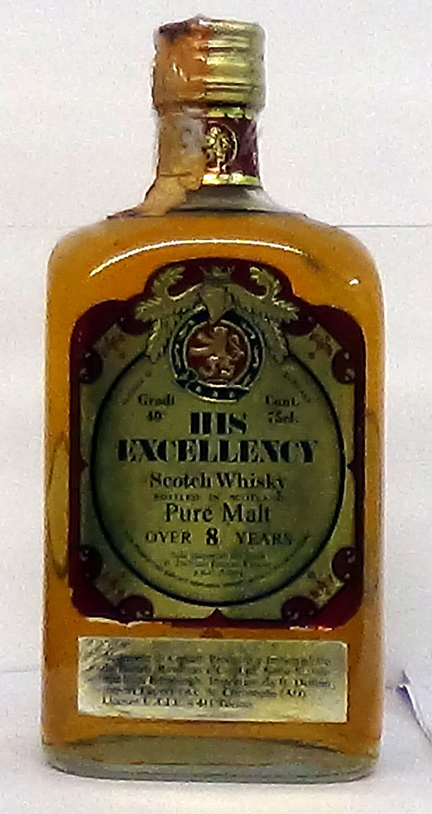 1970s His Excellency Pure Malt Over 8 Year Old