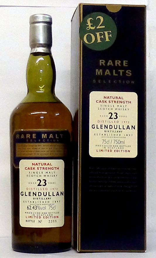 1972 Glendullan 23 Year Old Natural Cask Strength Raare Malts Selection 62.4% Abv