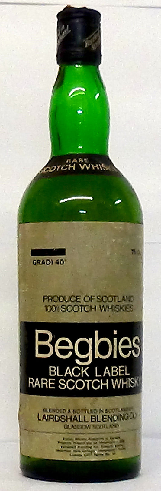1980s Begbies Black Label Rare Scotch
