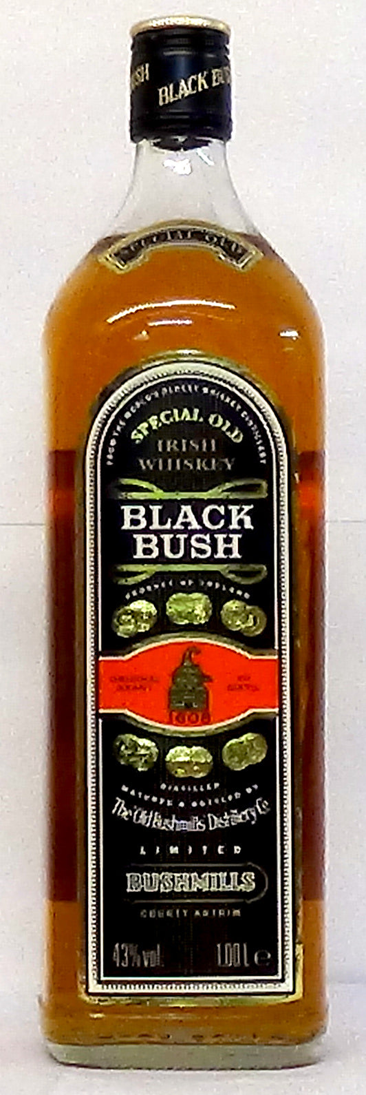 1980s Bushmills Black Bush Special Old Irish Whisky 1 Litre
