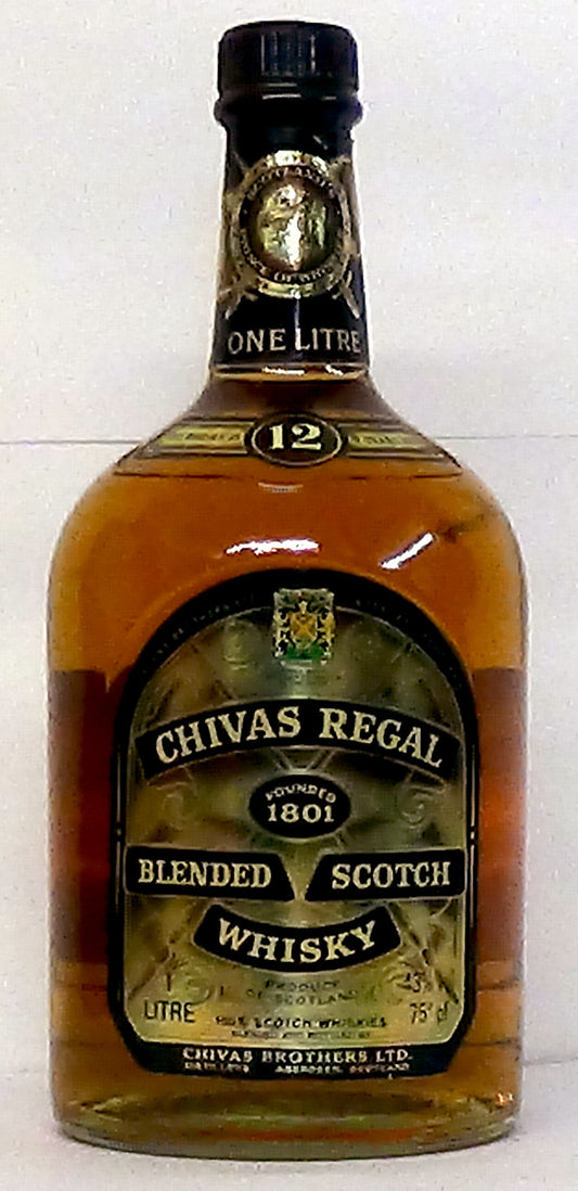 1980s Chivas Regal 12 Year Old 1 Litre 43% Abv