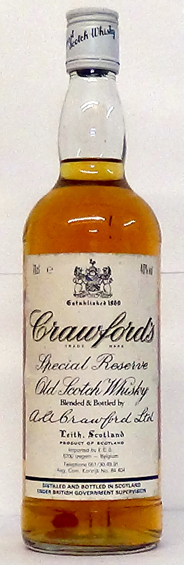 1980s Crawford’s Special Reserve Blended Old Scotch