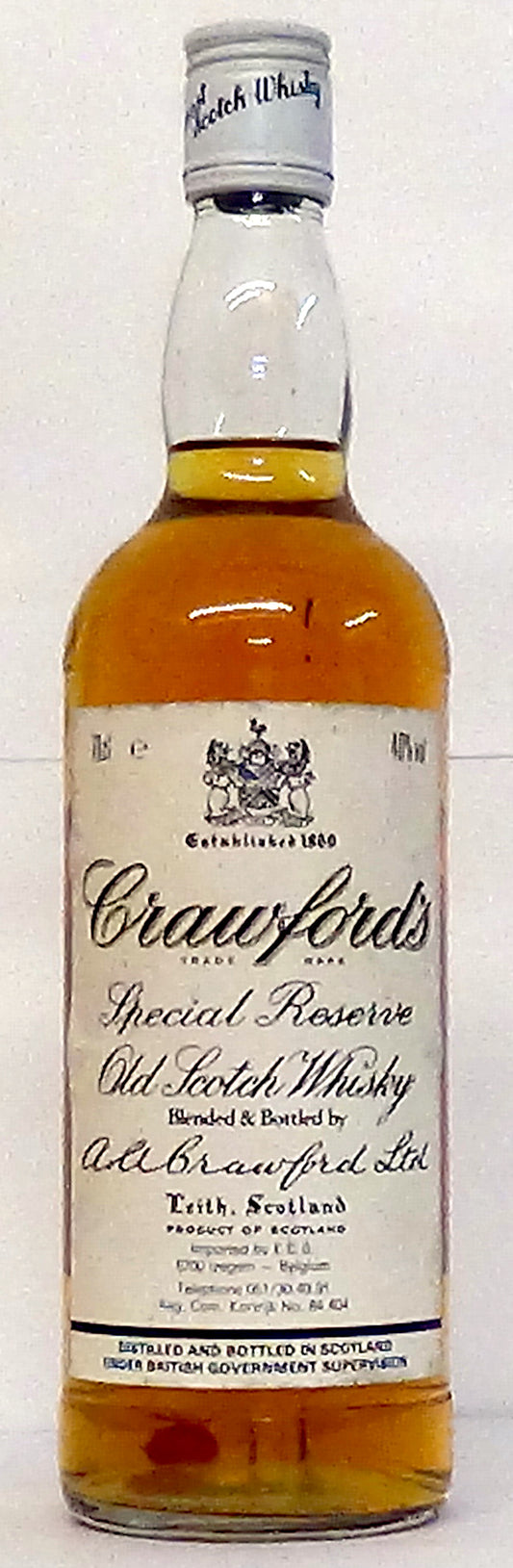 1980s Crawford’s Special Reserve Blended Old Scotch