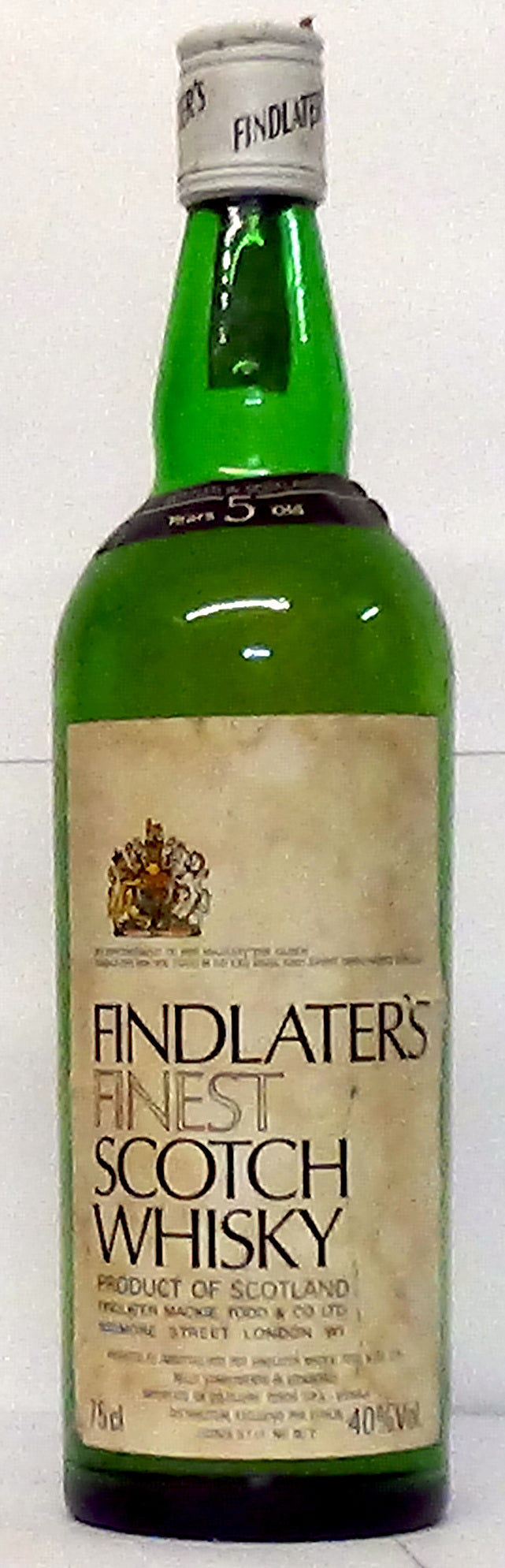 1980s Findlater’s 5 Year Old Finest Scotch Whisky