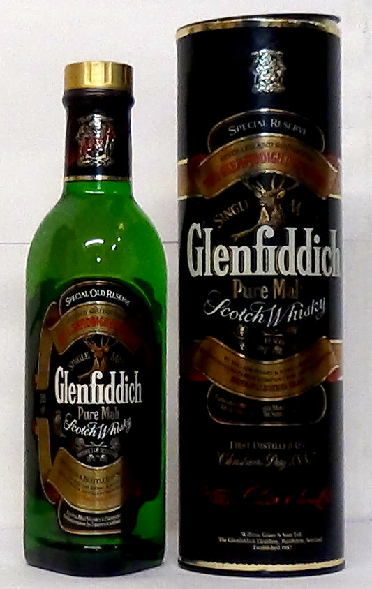 1980s Glenfiddich Pure Malt Special Old Reserve 37.5cl in presentation tube