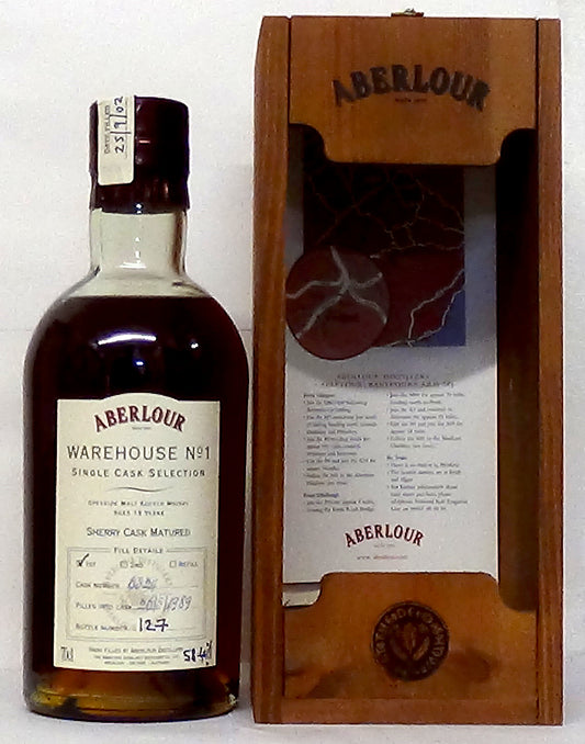 1989 Aberlour Warehouse No.1 Single Cask Selection Aged 13 Years 58.4% Abv