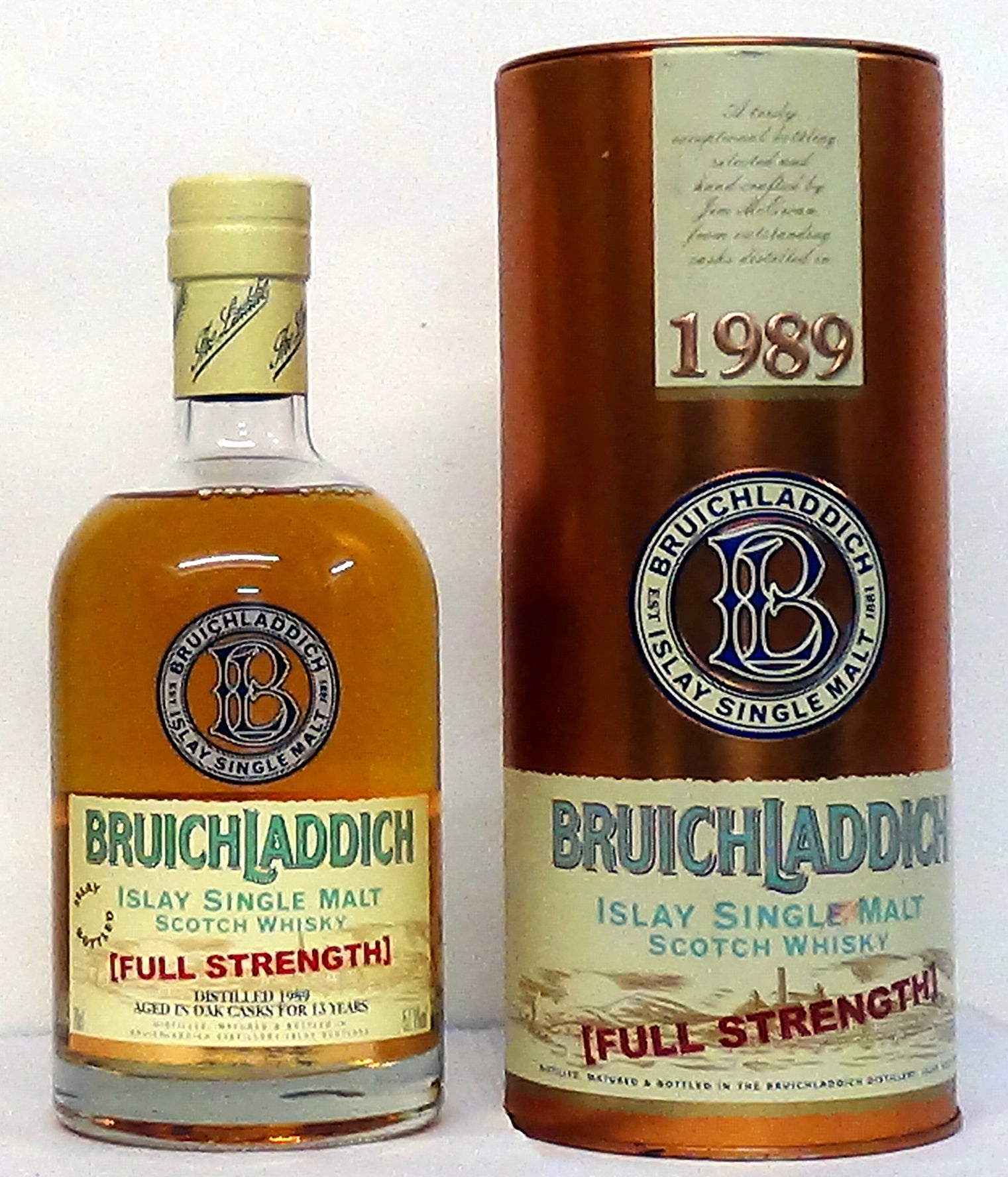 1989 Bruichladdich “Full Strength” 13 Year Old 57.1 Abv