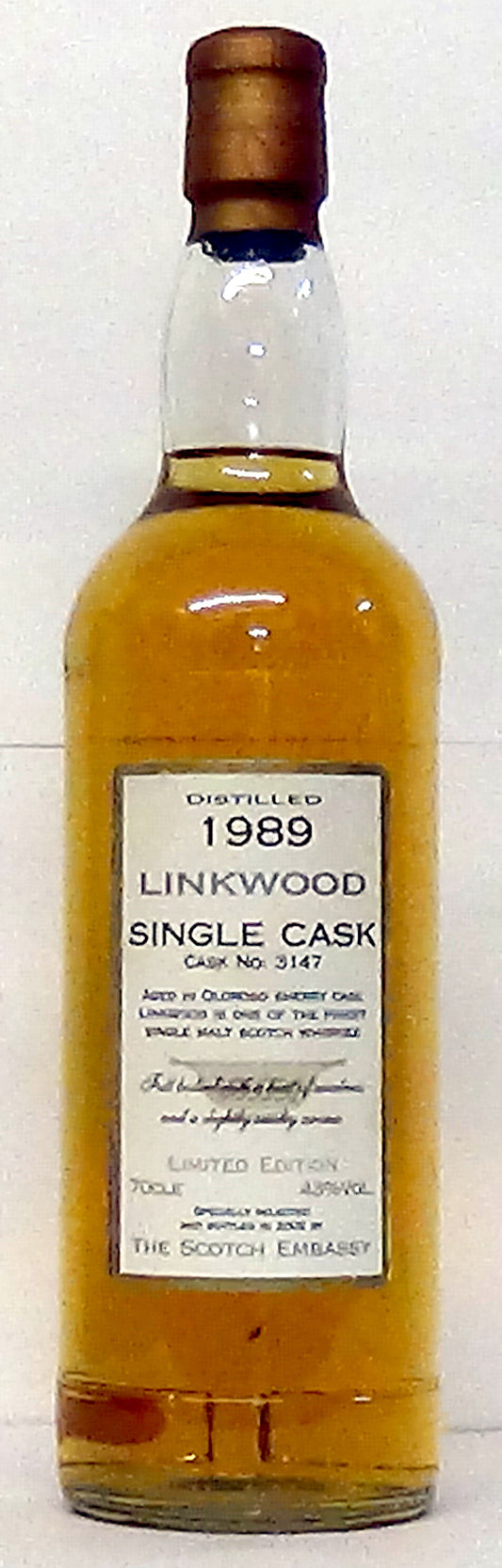 1989 Linkwood, bottled 2002 The Scotch Embassy Single Cask Oloroso Sherry Cask