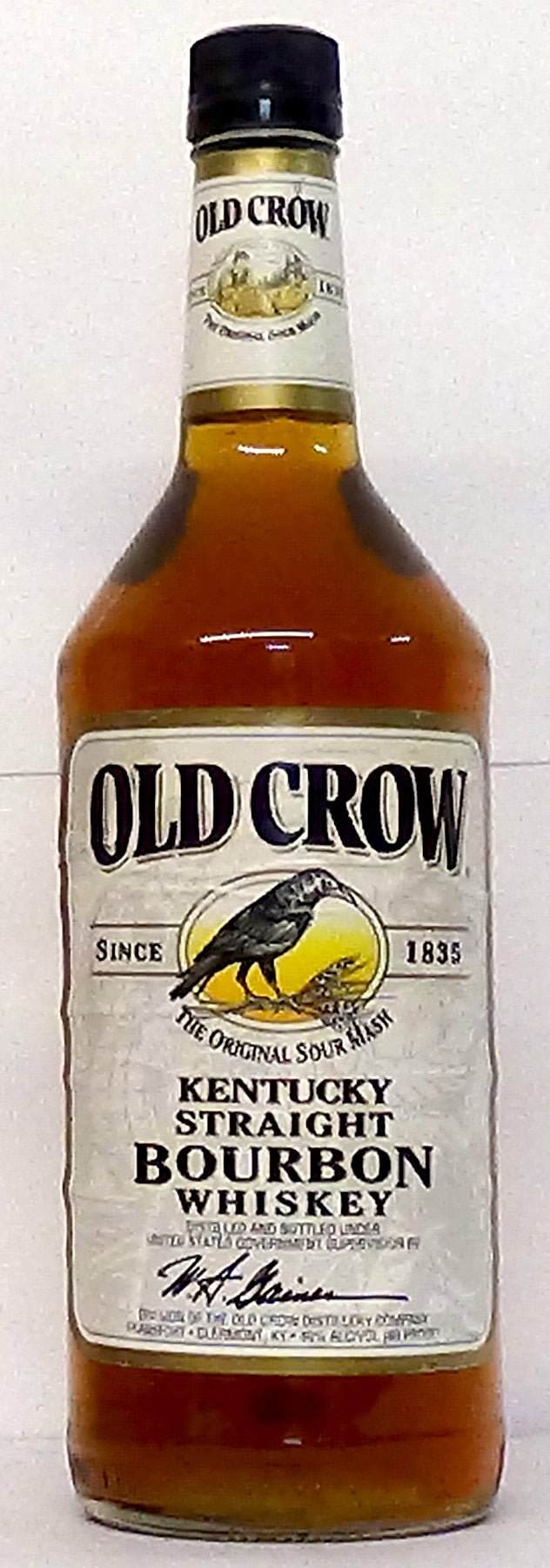 1990s Old Crow 3 Year Old Kentucky Straight Bourbon 1 Litre